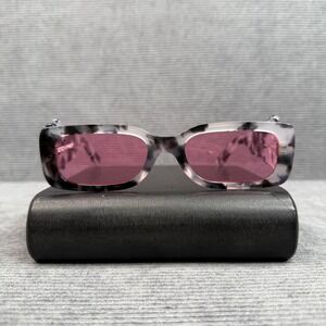 Akila x Soto Verve Y2K Sunglasses Grey Marble Tortoise Pink Lens Rectangular Vtg